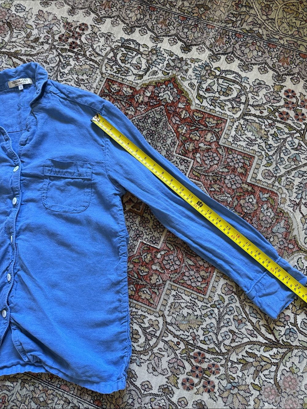 Serena and lily women’s linen blue pajamas small - Picture 7 of 10